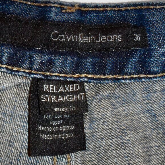 Men's Calvin Klein Relaxed Straight Jeans 36x30 - Picture 4 of 6